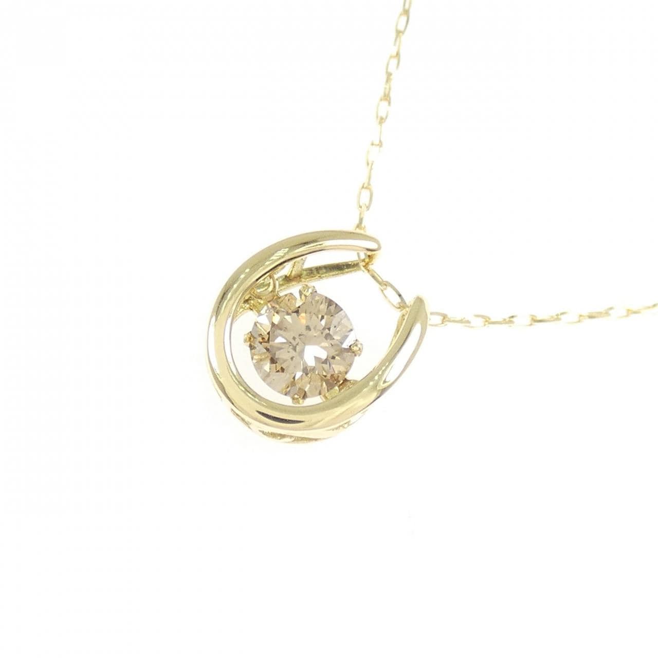 K18YG ソリティア ダイヤモンド ネックレス 0.50CT