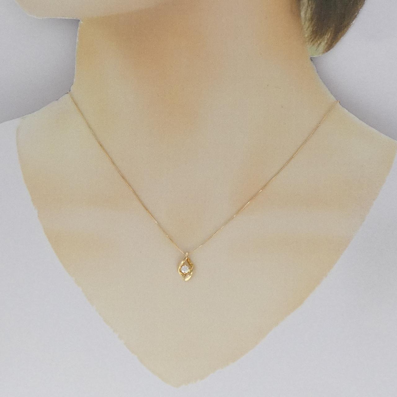 K18YG ダイヤモンド ネックレス 0.13CT
