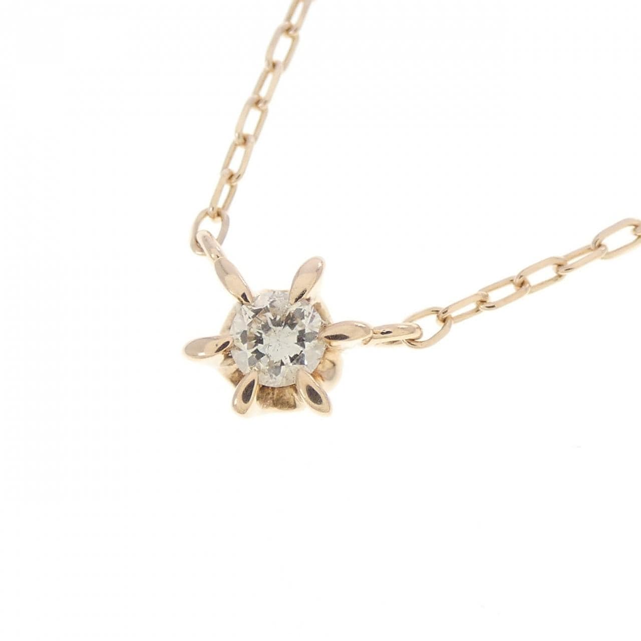 K10PG ダイヤモンド ネックレス 0.10CT