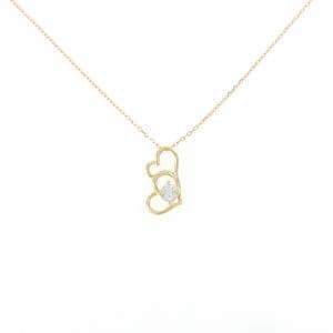 K18YG ハート ダイヤモンド ネックレス 0.08CT