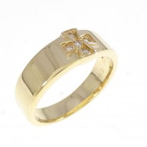 K18YG クロス ダイヤモンド リング 0.03CT