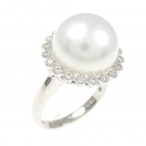 White Butterfly Pearl ring