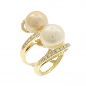 K18YG 白蝶パール リング