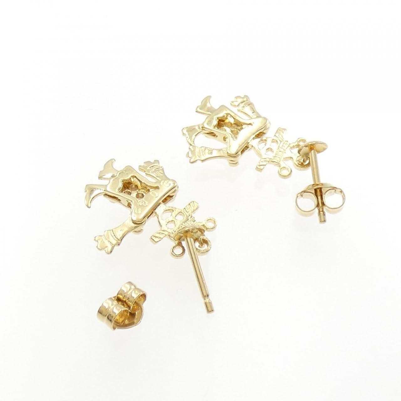 K18YG Diamond earrings 0.02CT