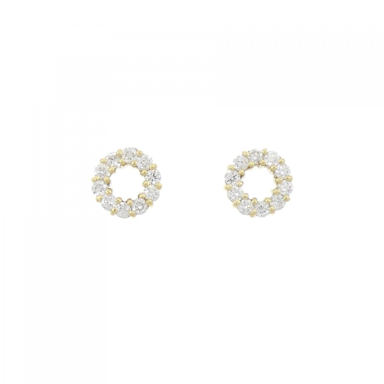 K18YG ダイヤモンド ピアス 0.40CT