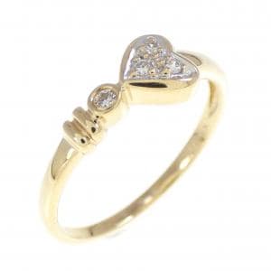 K18YG ハート ダイヤモンド リング 0.05CT