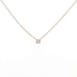 K10PG ソリティア ダイヤモンド ネックレス 0.10CT