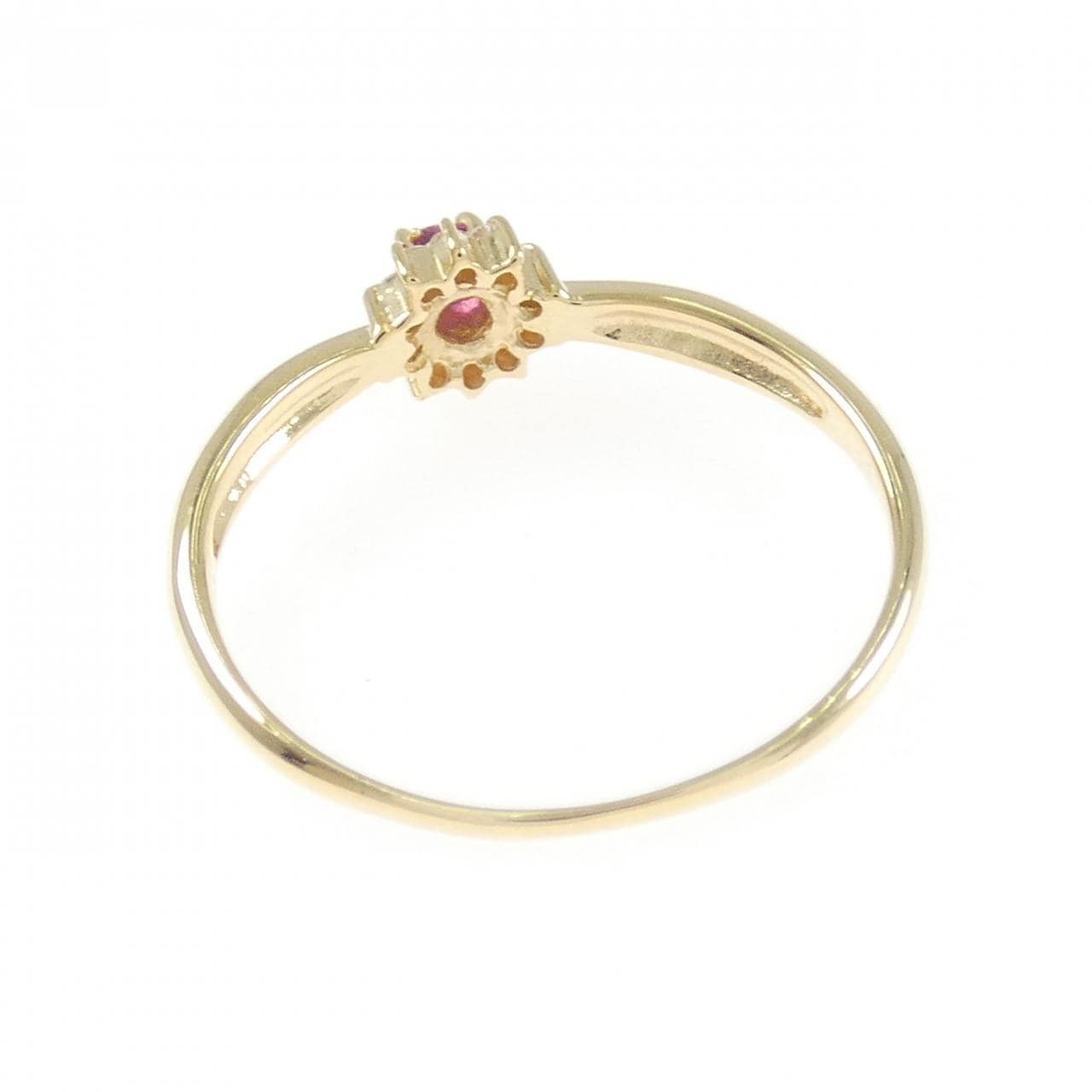 K18YG ルビー リング