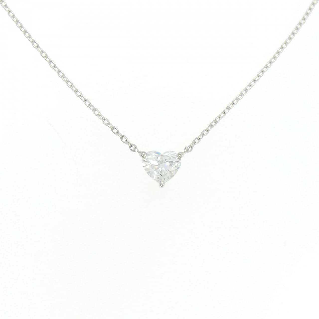 PT900/PT850 ダイヤモンド ネックレス 0.50CT D ハートシェイプ