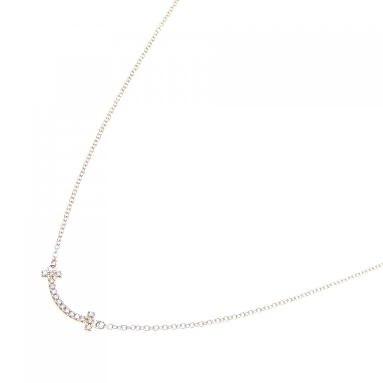 Used B/Standard] TIFFANY&Co. Tiffany T Smile Small K18WG Women's  Necklace 20401301