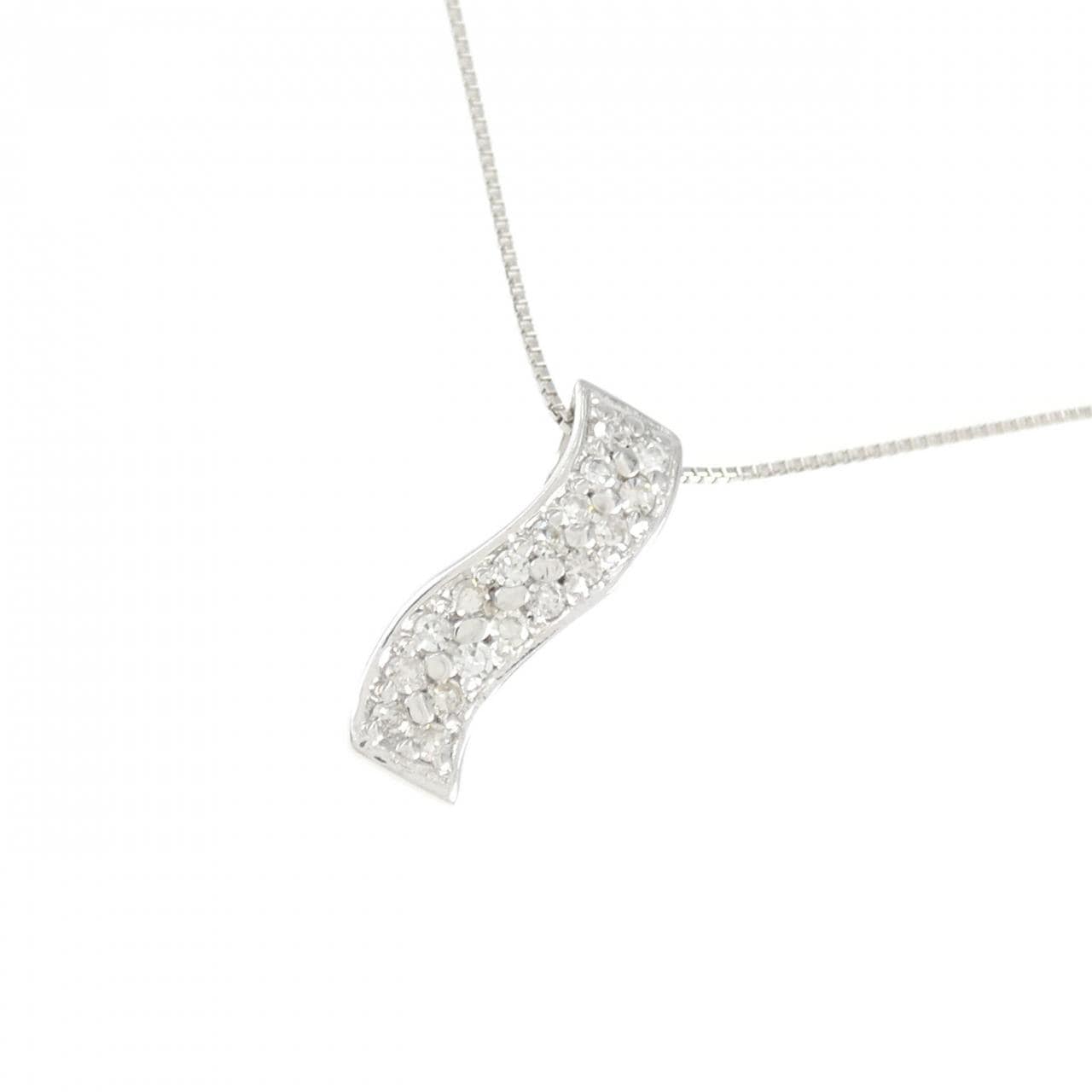 K14WG/K10WG ダイヤモンド ネックレス 0.20CT