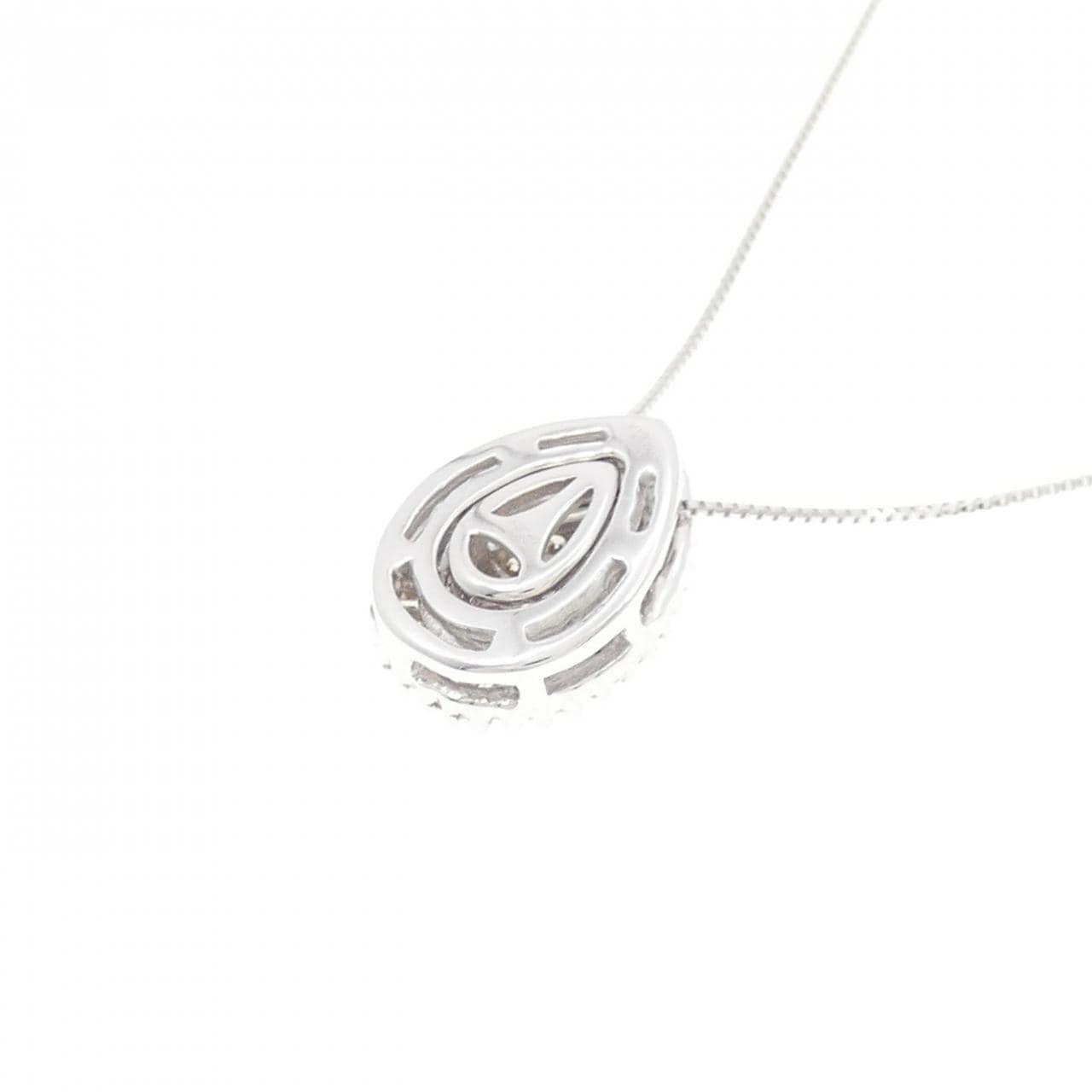 K18WG 2WAY ダイヤモンド ネックレス 0.18CT