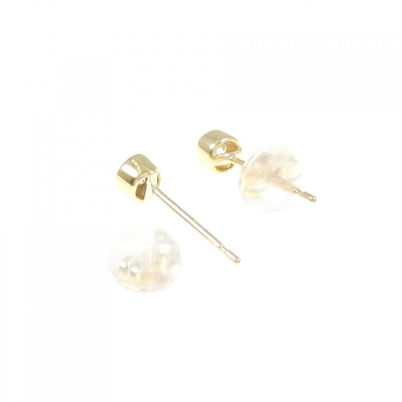K18YG ソリティア ダイヤモンド ピアス 0.20CT