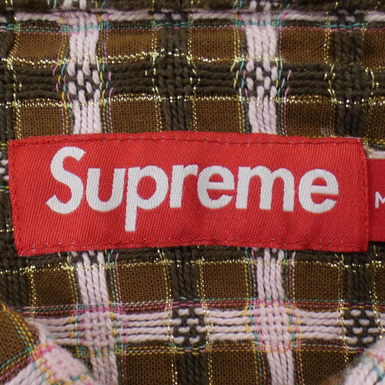 シュプリーム SUPREME Metallic Plaid Zip Up Shi シャツ