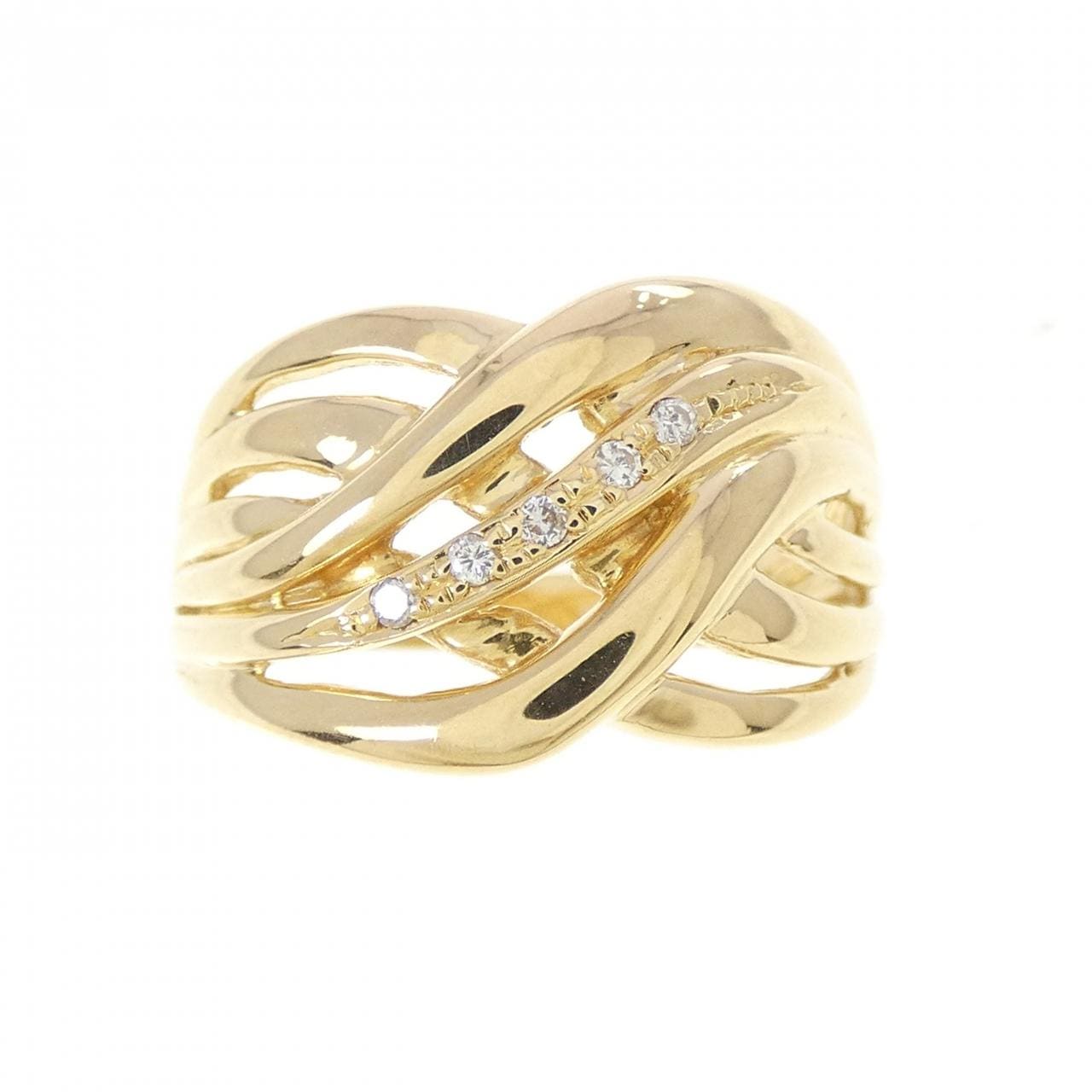 K18YG ダイヤモンド リング 0.03CT