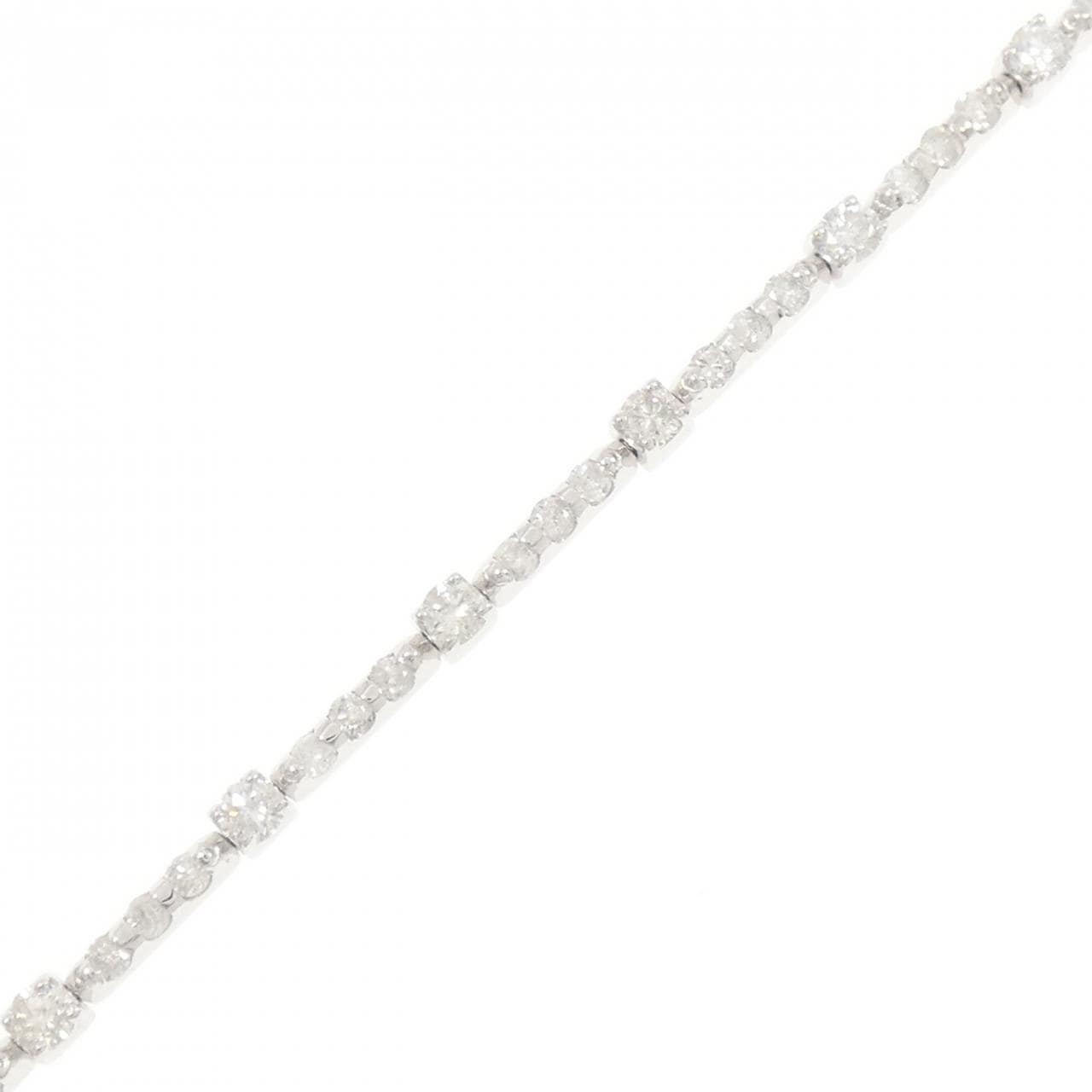 K18WG ダイヤモンド ブレスレット 2.00CT