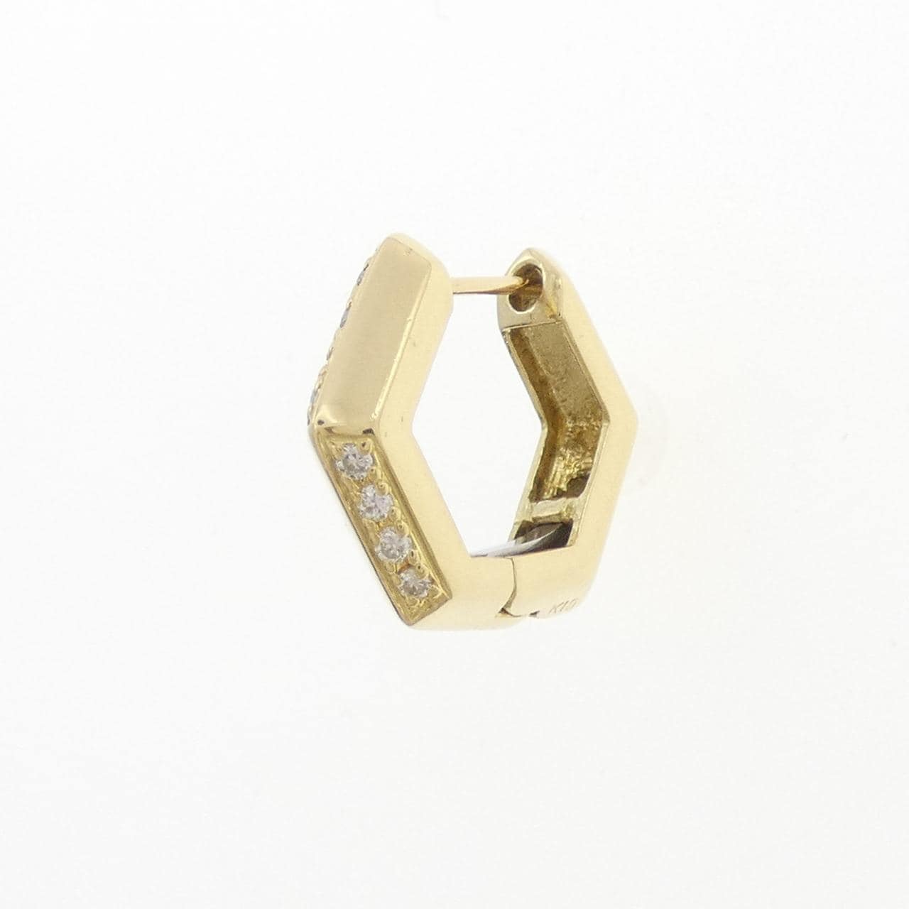 K18YG ダイヤモンド ピアス 0.06CT 片耳