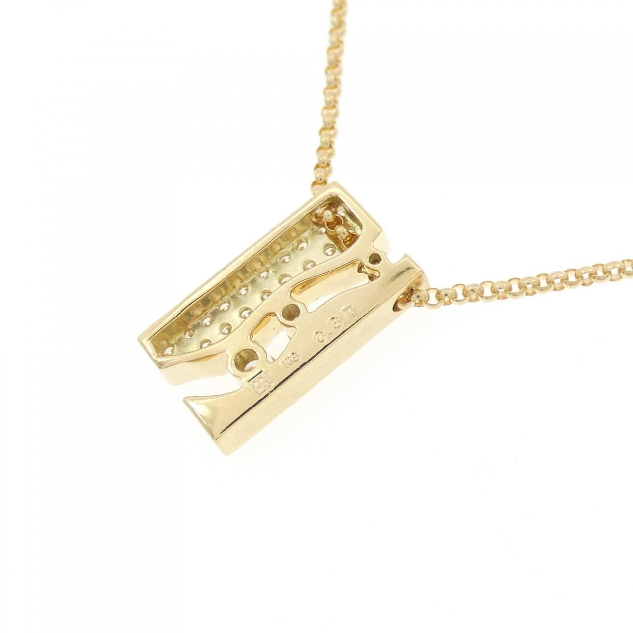 K18YG ダイヤモンド ネックレス 0.37CT