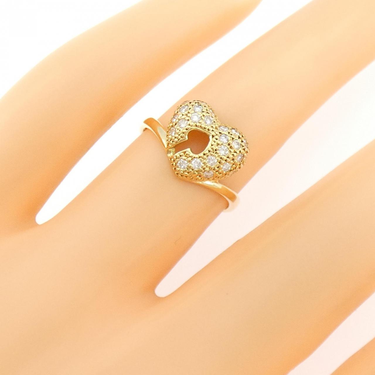 K18YG ダイヤモンド リング 0.25CT