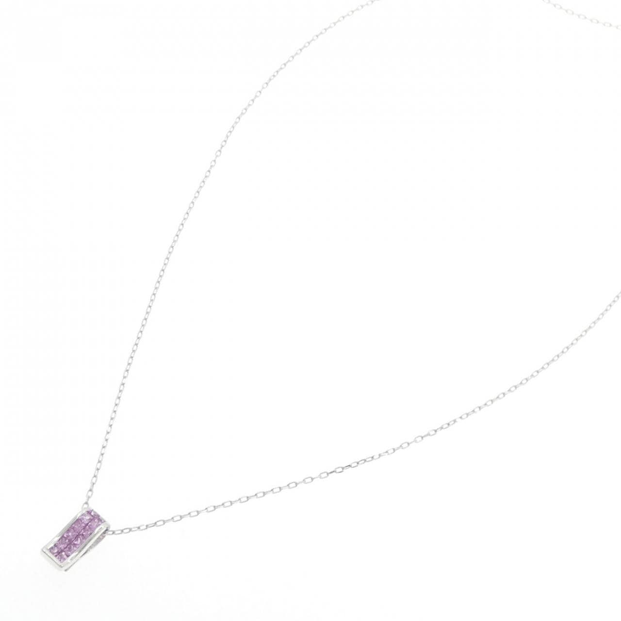 K18WG サファイヤ ネックレス 0.35CT