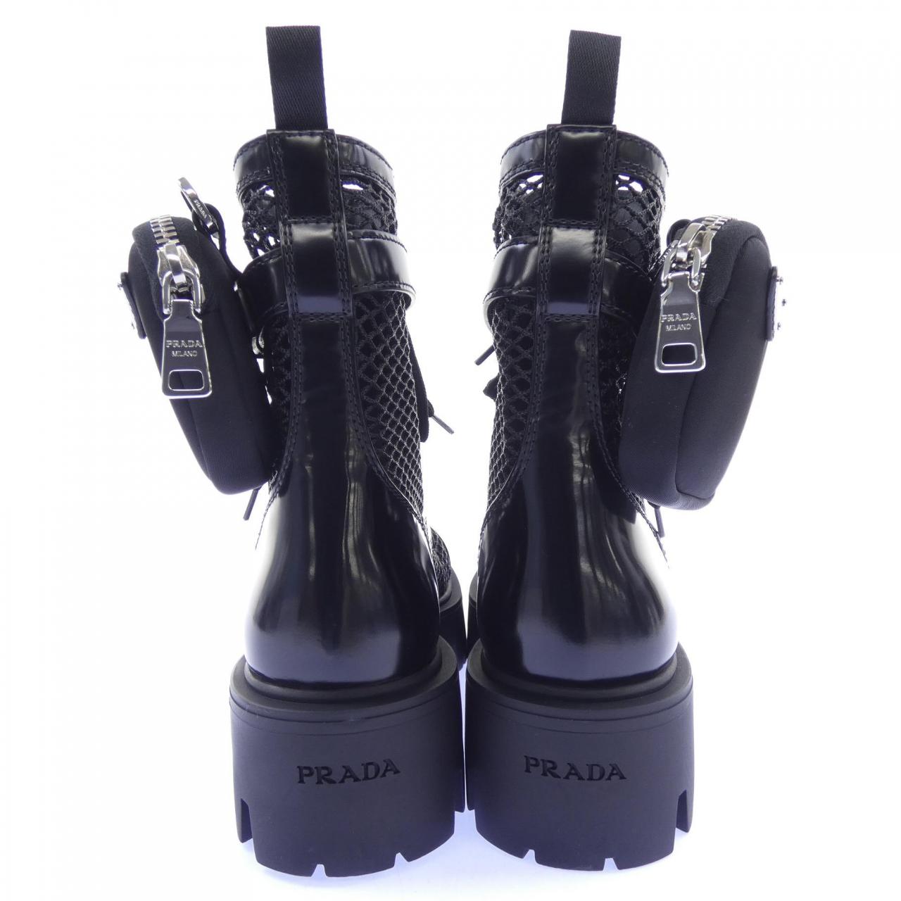 プラダ PRADA メッシュ コンバット トライアングルロゴ 1T337O ブーツ