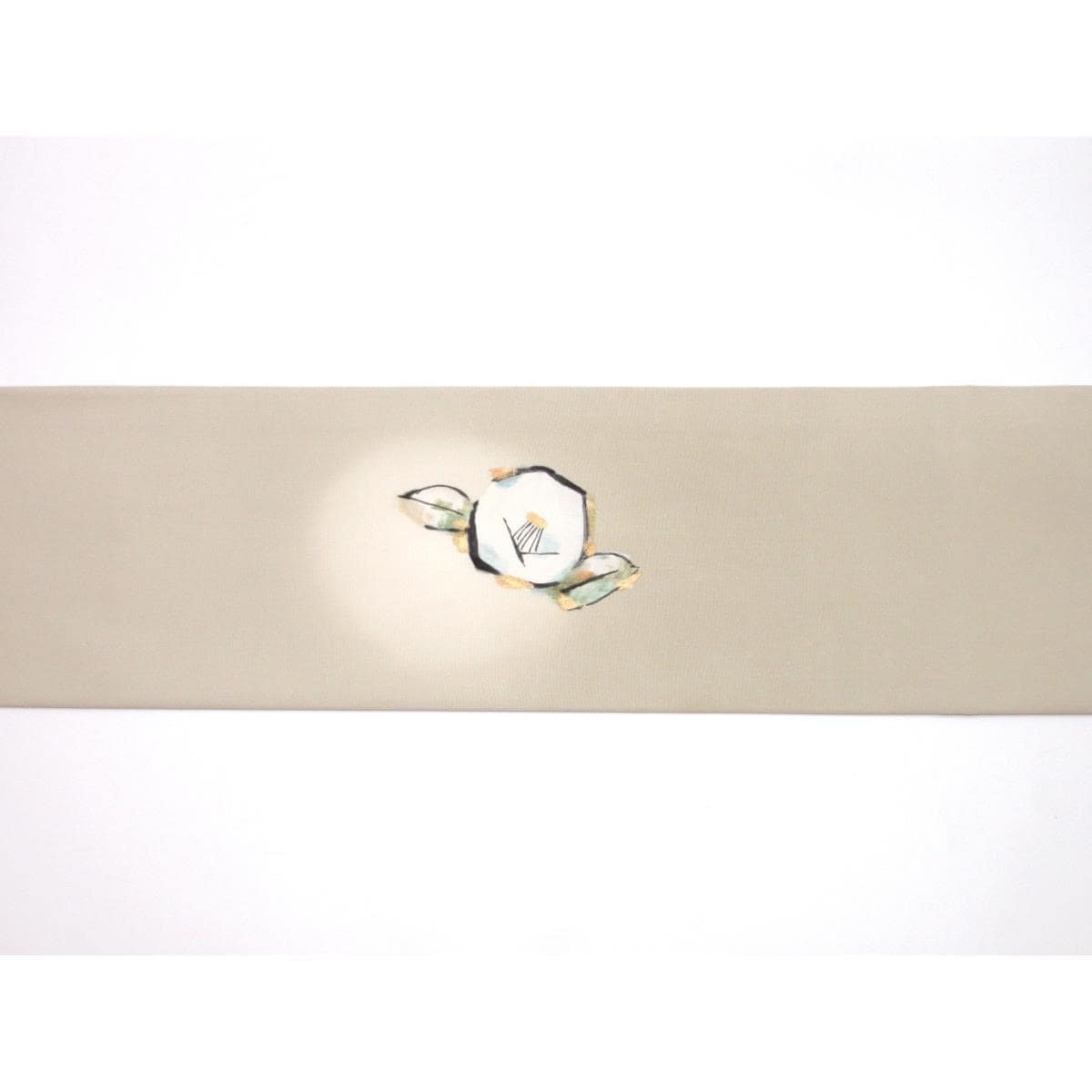 名古屋帯　塩瀬染帯　友禅金彩加工