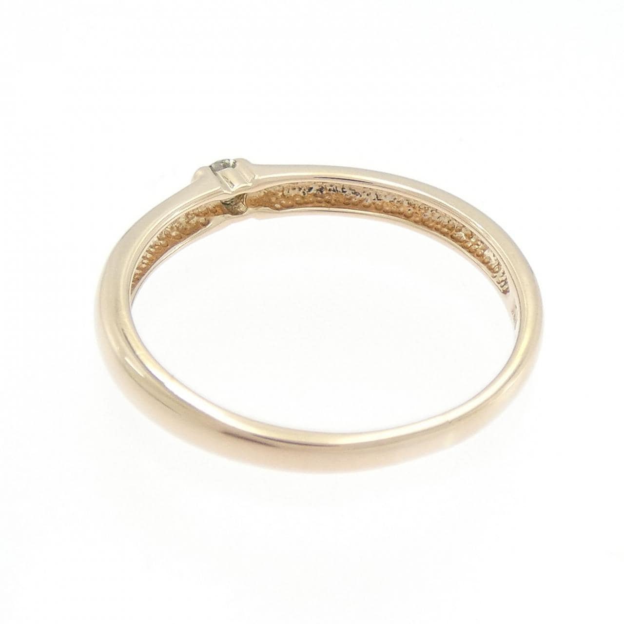 K18PG ソリティア ダイヤモンド リング 0.05CT