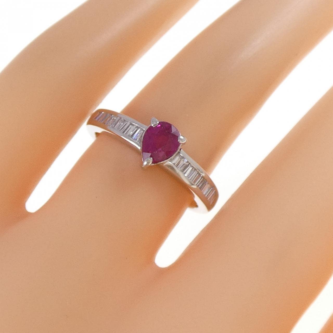 PT900 Ruby Ring 0.66CT