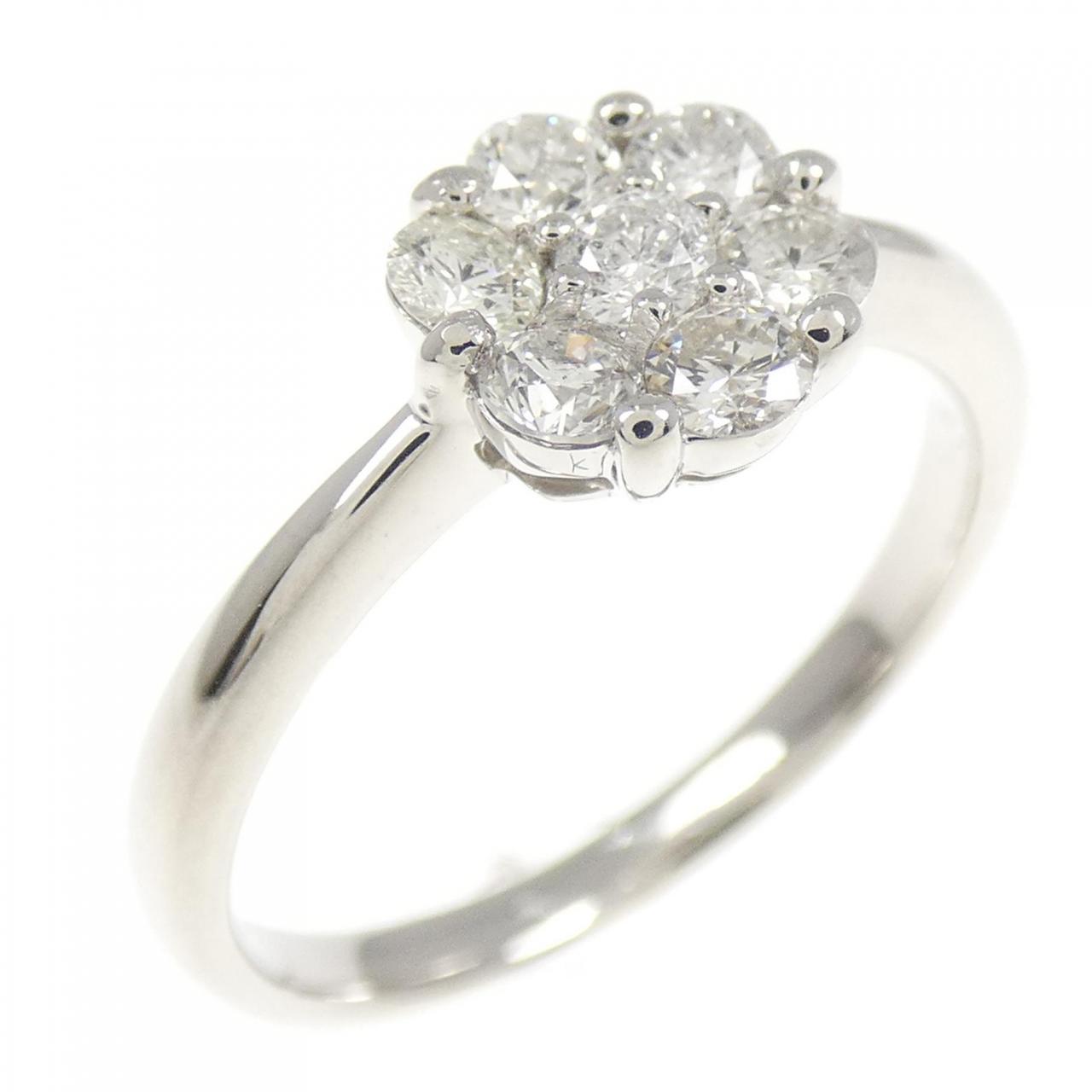 PT900 フラワー ダイヤモンド リング 0.50CT