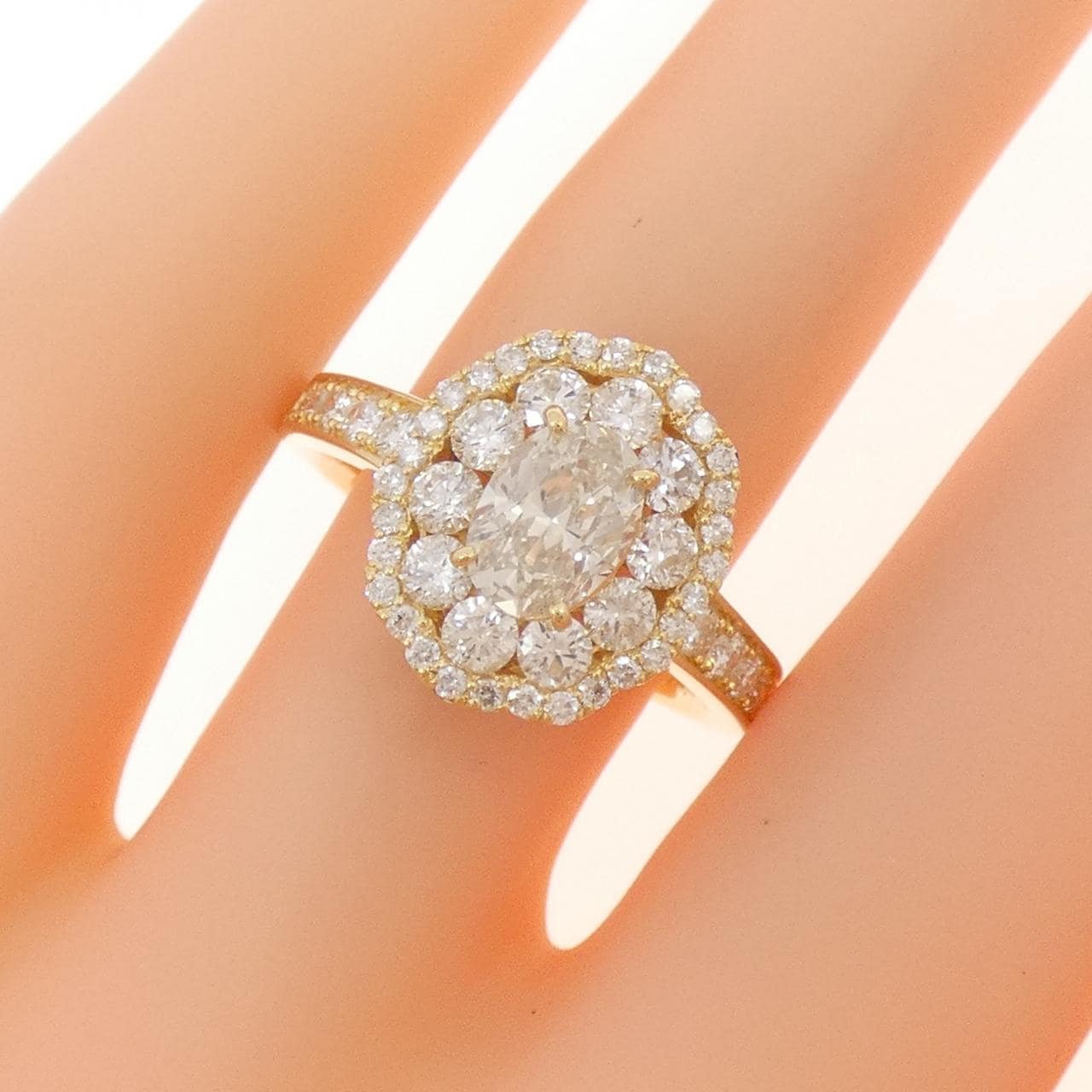 K18YG ダイヤモンド リング 0.783CT