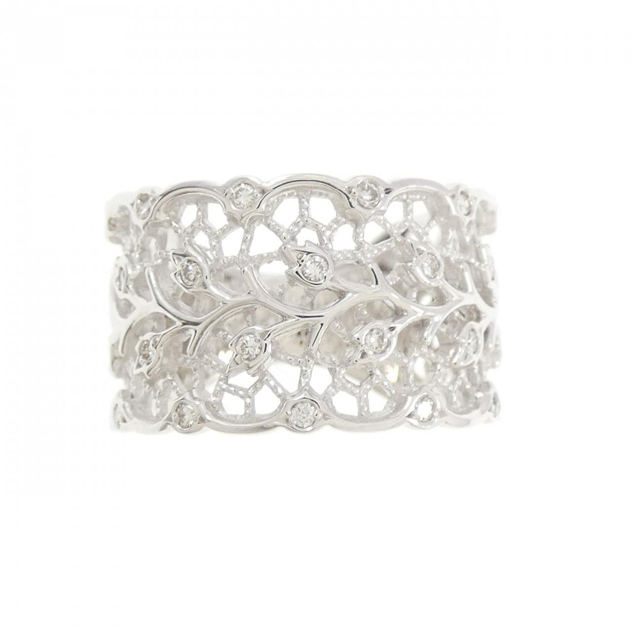 K18WG ダイヤモンド リング 0.38CT