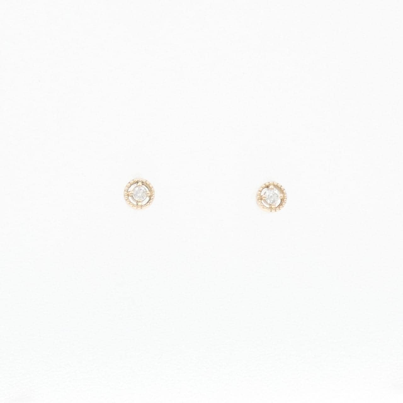 K10PG ダイヤモンド ピアス 0.04CT
