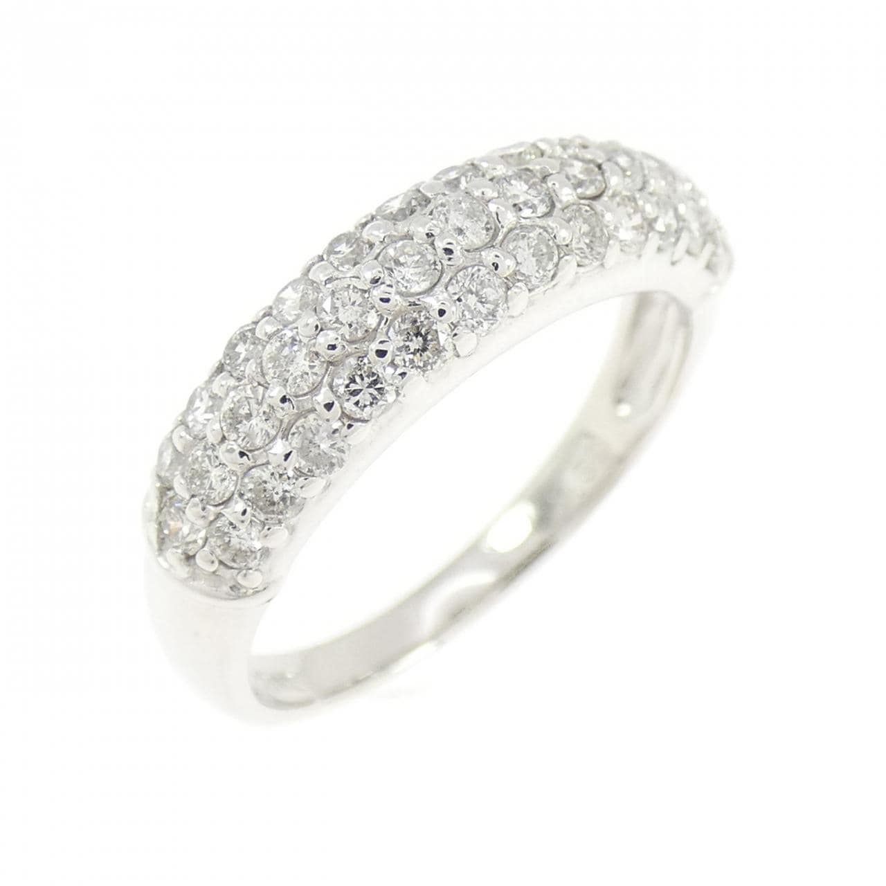 K18WG パヴェ ダイヤモンド リング 0.50CT