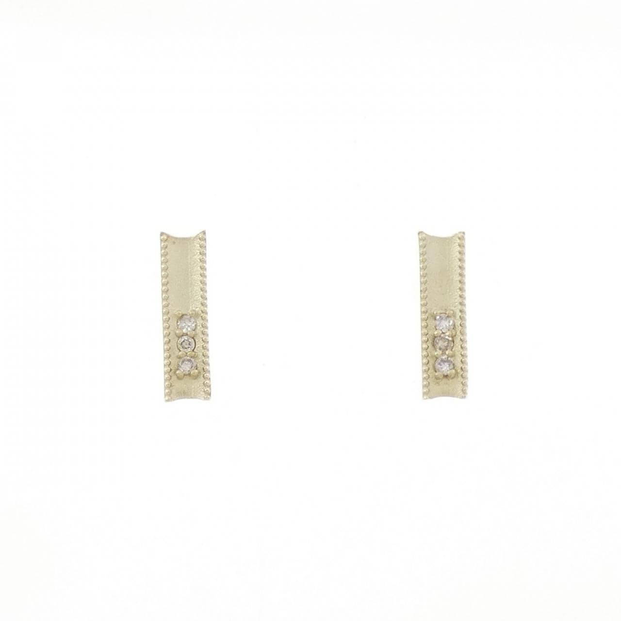 K10YG ダイヤモンド ピアス 0.02CT