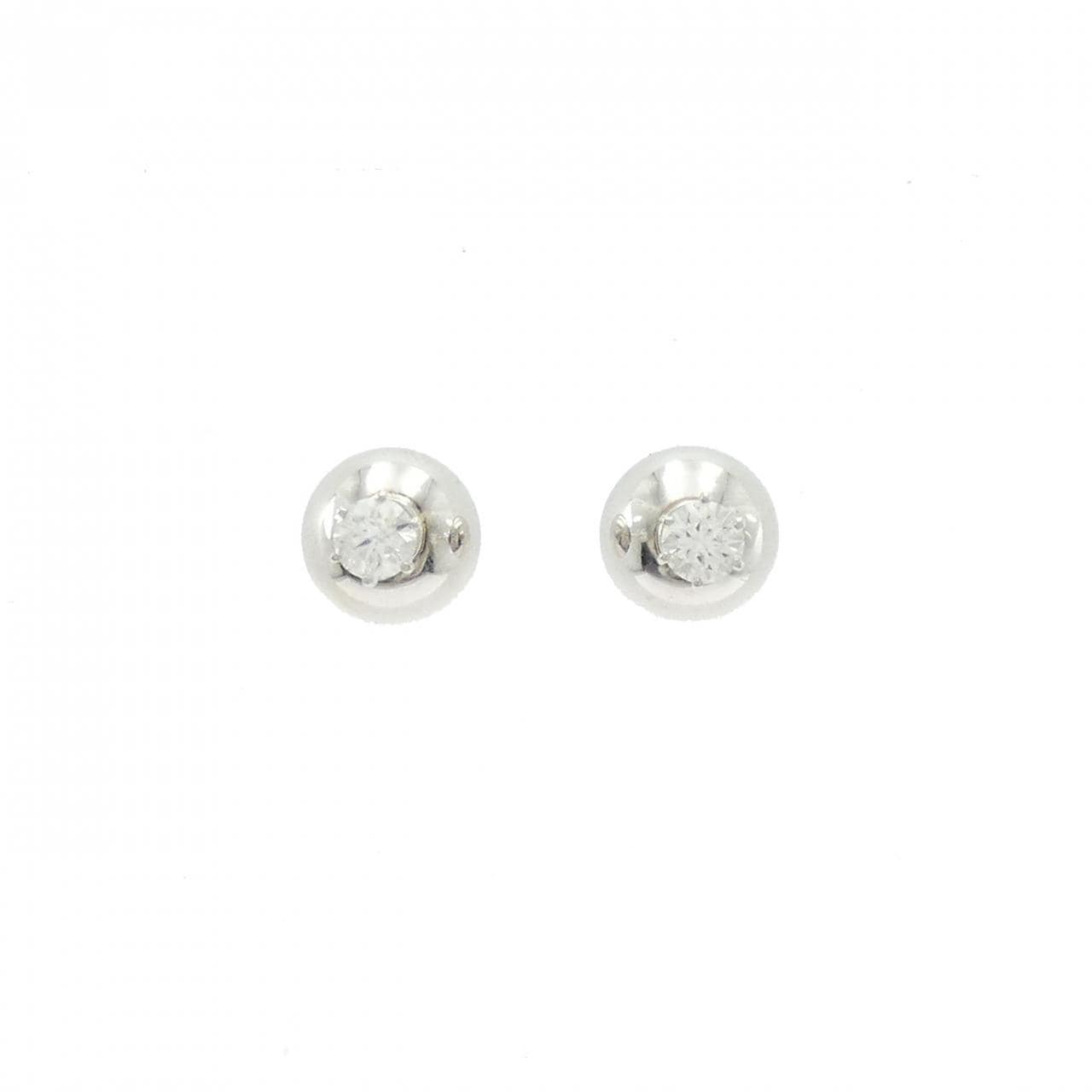 PT900/K18WG ダイヤモンド ピアス 0.548CT