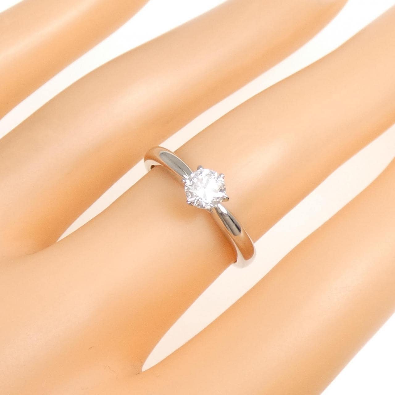 PT900 ソリティア ダイヤモンド リング 0.486CT