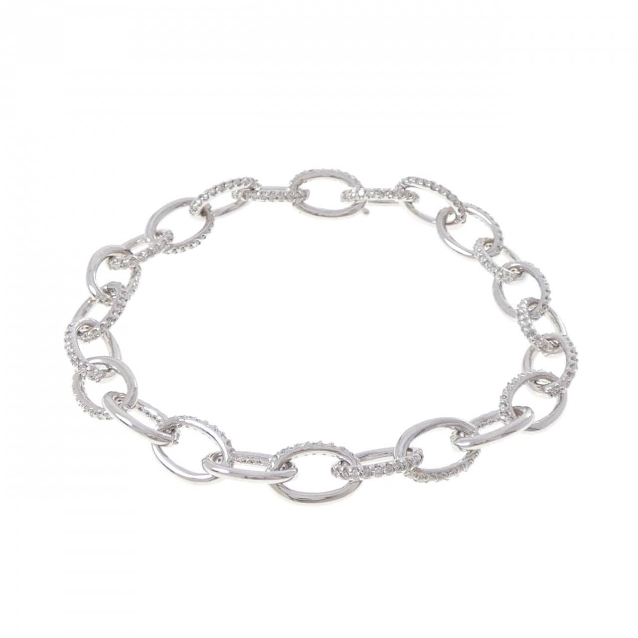 K18WG ダイヤモンド ブレスレット 1.40CT
