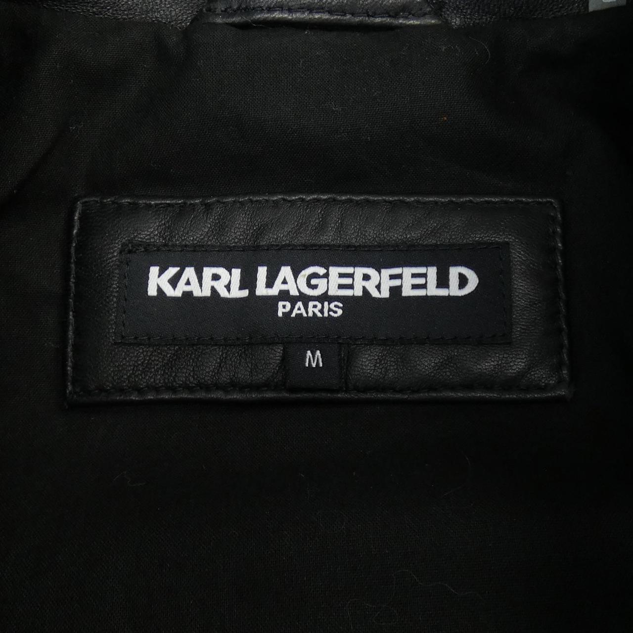 Karl Lagerfeld Karl Lagerfeld皮革騎士夾克