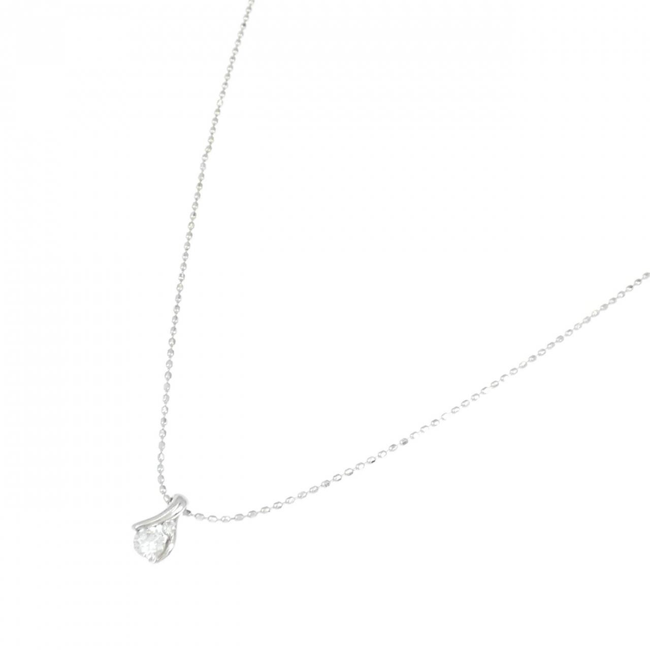 K18WG ダイヤモンド ネックレス 0.11CT