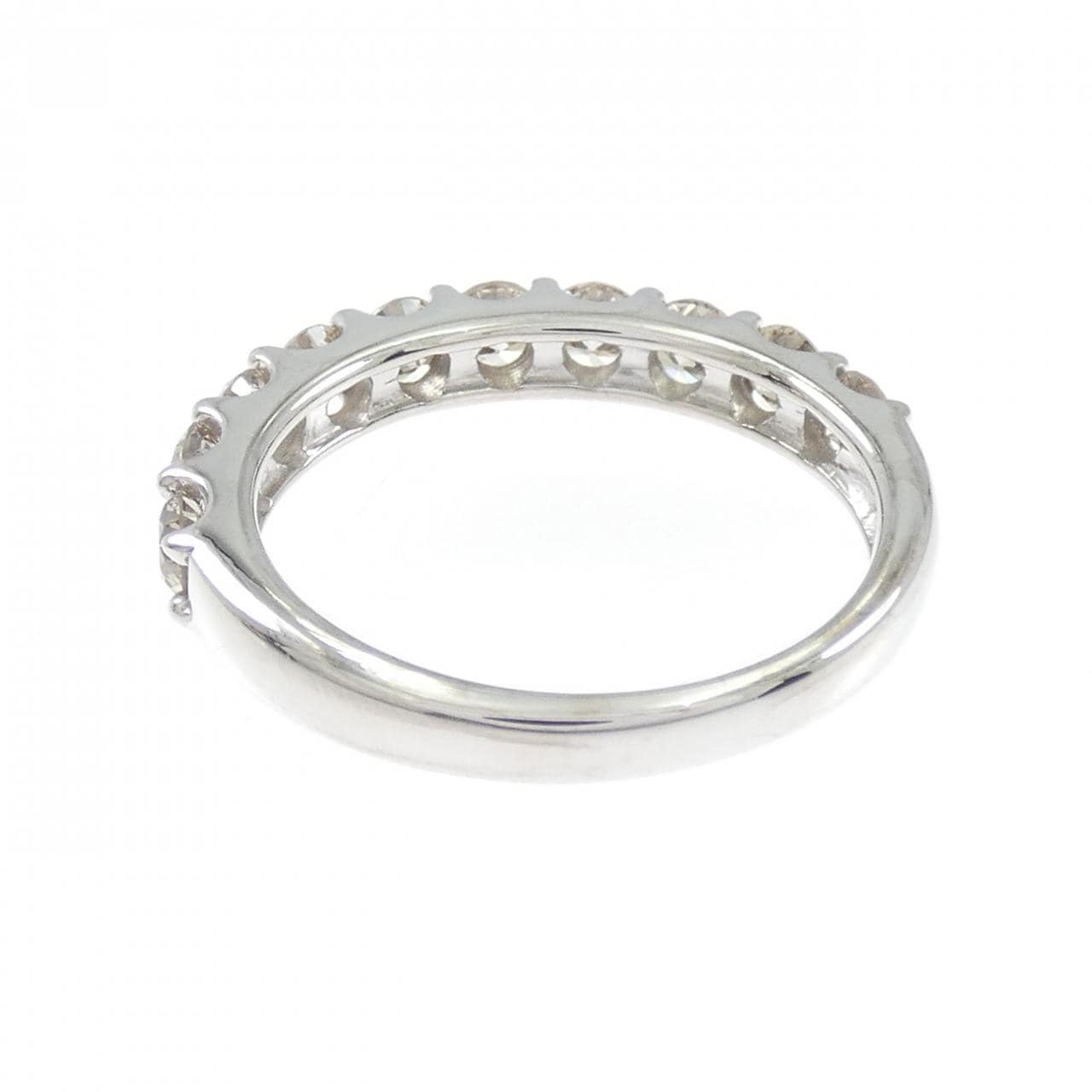 K18WG ハーフエタニティ ダイヤモンド リング 1.05CT