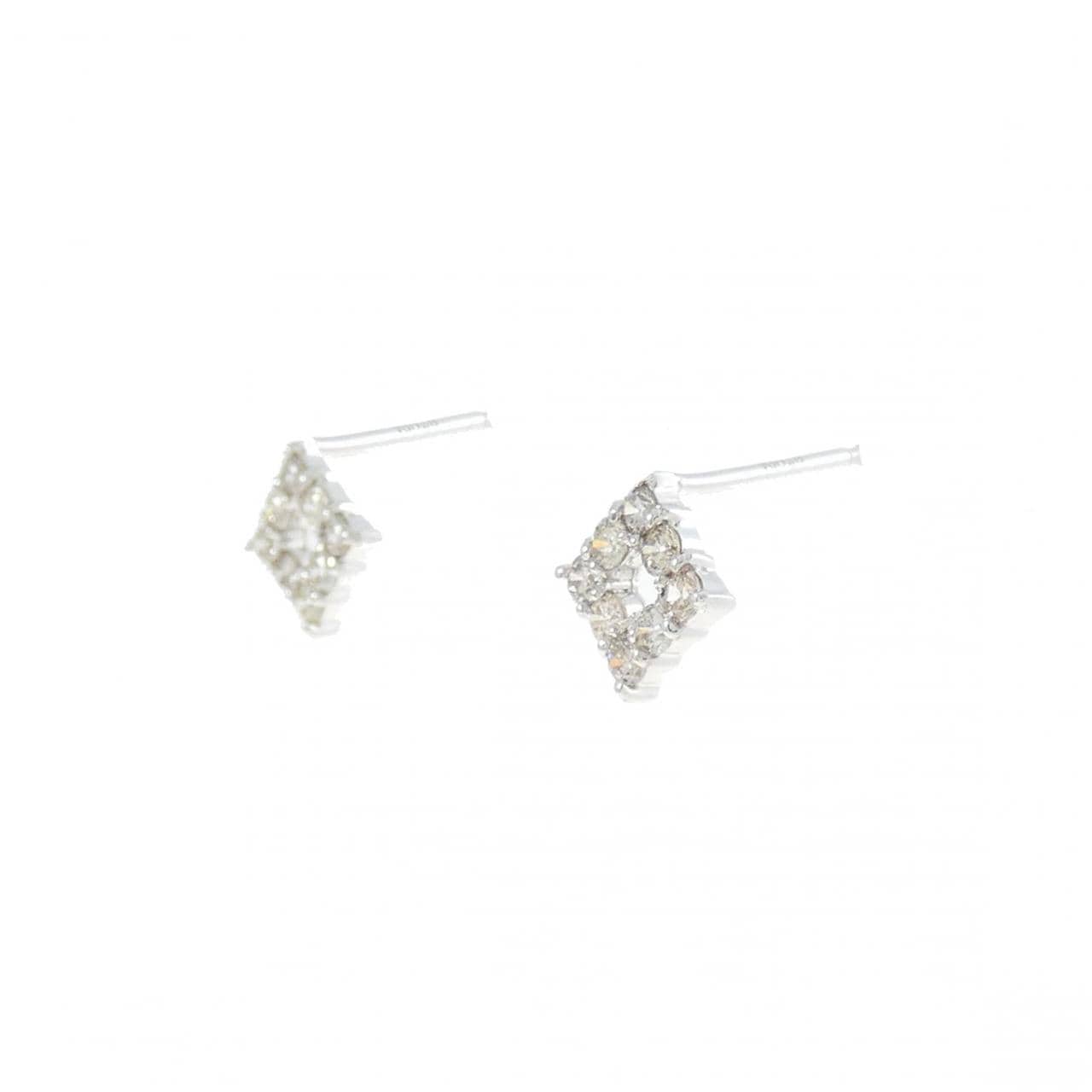【新品】K18WG ダイヤモンド ピアス 0.20CT