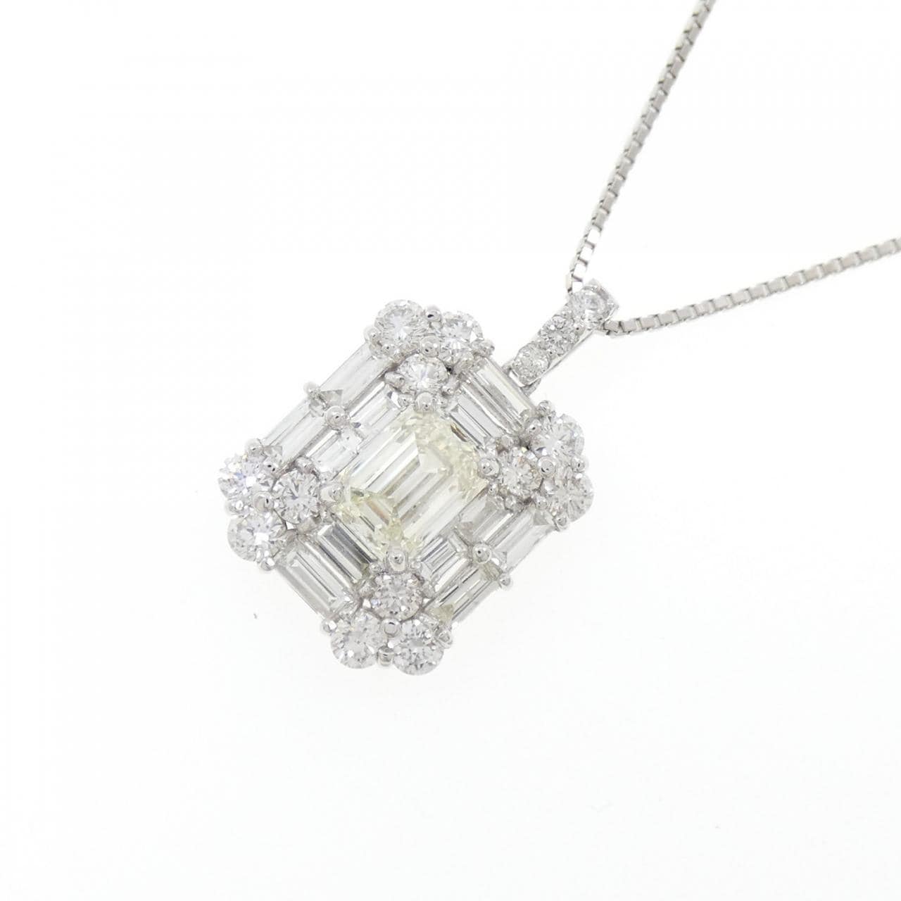 【新品】PT900/PT850 ダイヤモンド ネックレス 1.011CT