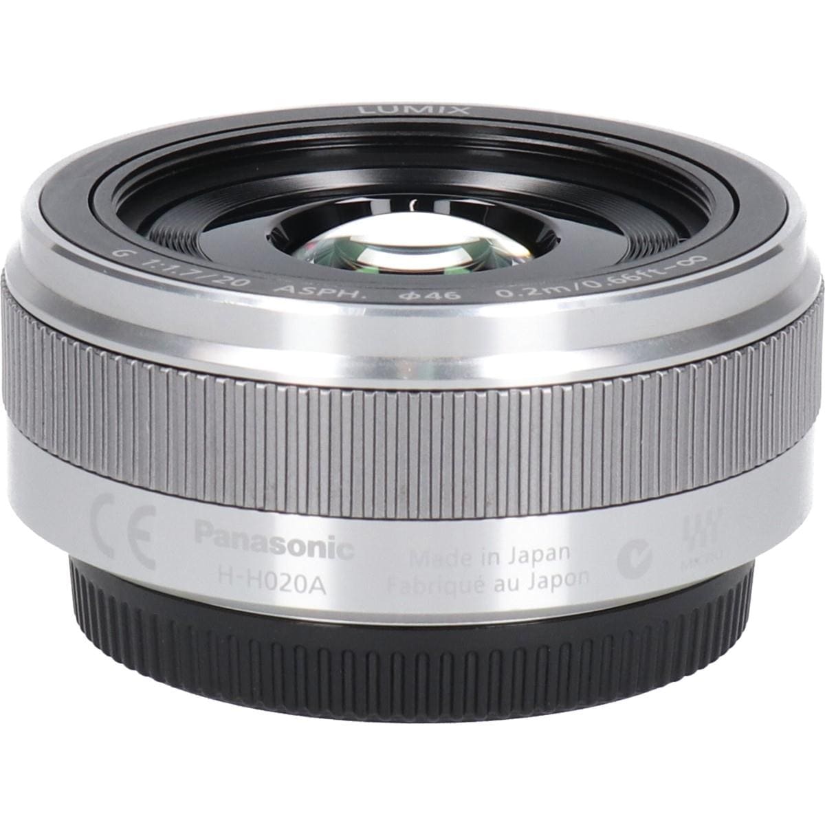 Ｇ２０ｍｍ　Ｆ１．７ＩＩ（Ｈ－Ｈ０２０Ａ）　シルバー