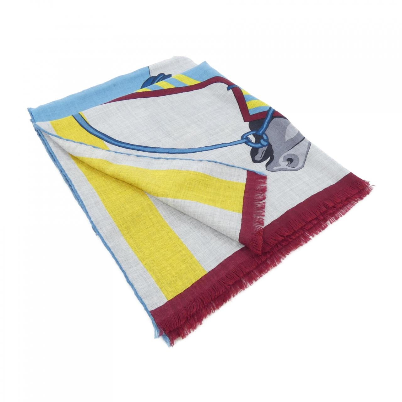 エルメス HERMES CHEVAL A LA COUVERTUR 693345T レクタングル STOLE