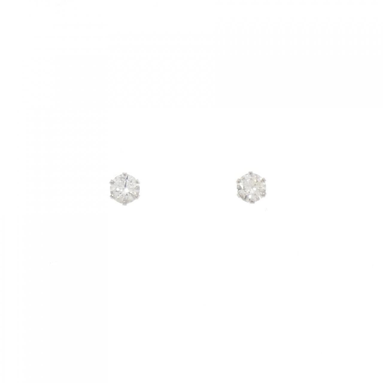 PT900 ソリティア ダイヤモンド ピアス 0.30CT