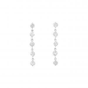 K18WG ダイヤモンド ピアス 1.22CT