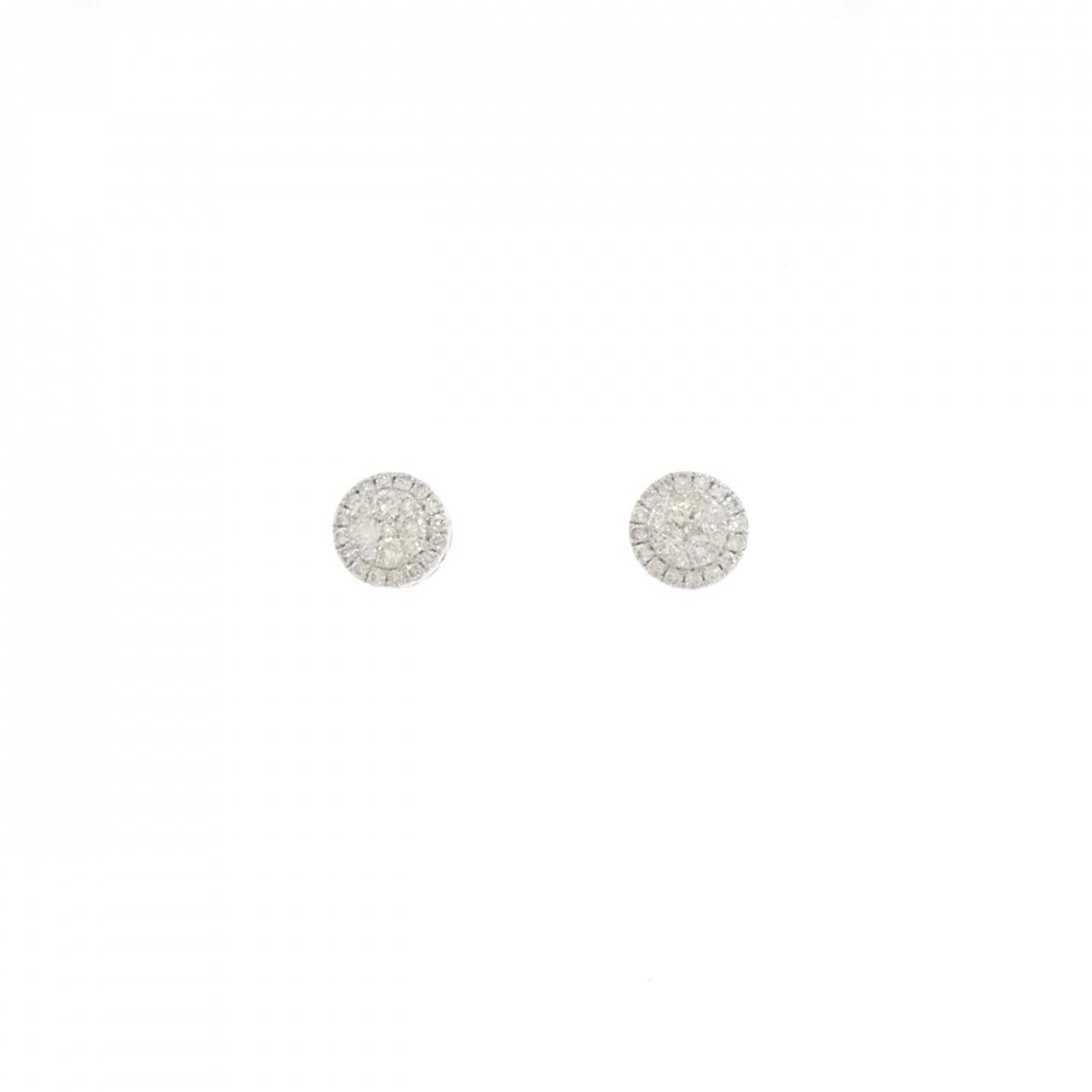 K18WG ダイヤモンド ピアス 0.24CT
