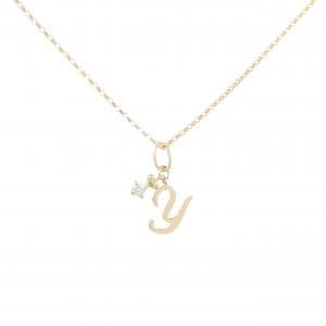 K18YG イニシャルY ダイヤモンド ネックレス