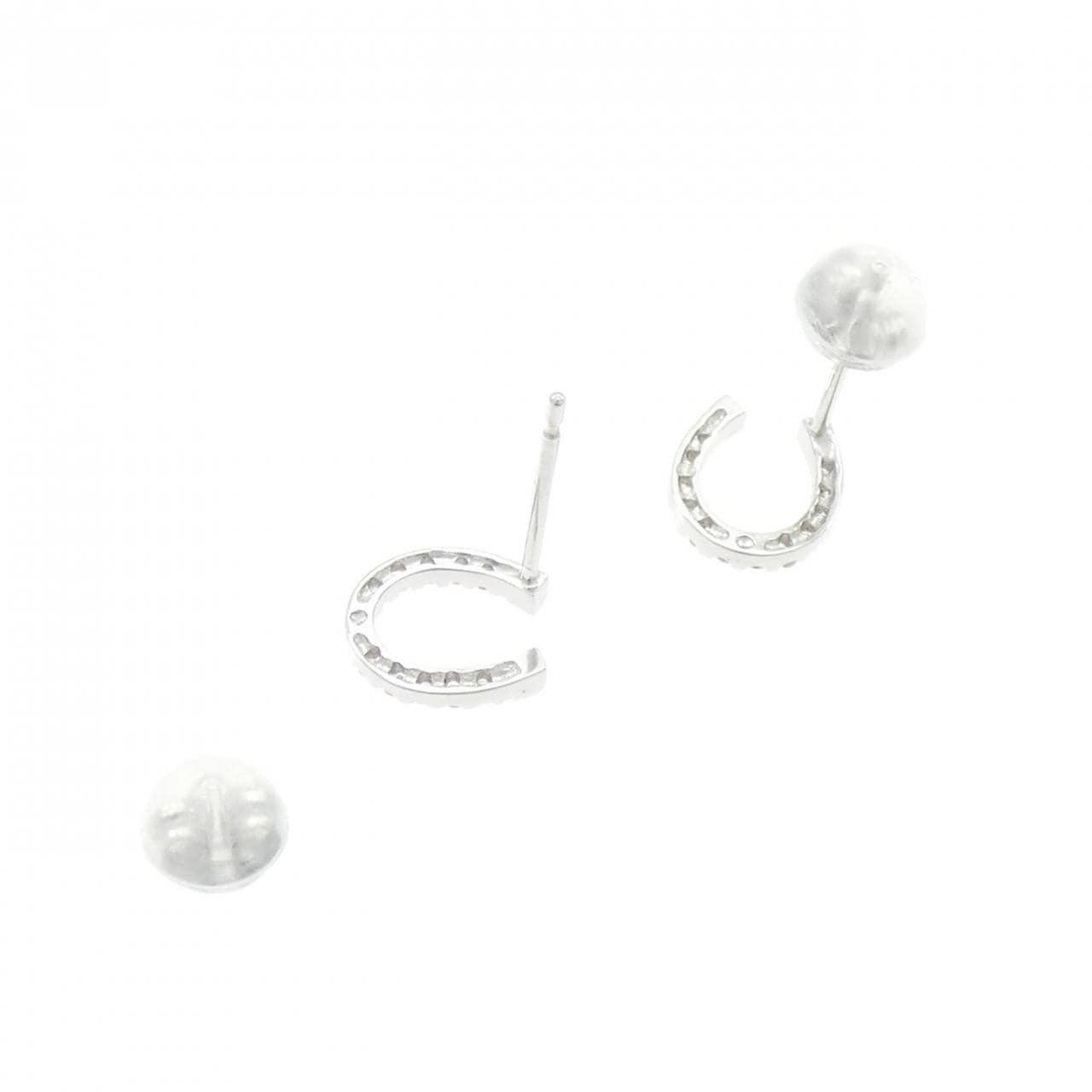 K18WG ダイヤモンド ピアス 0.10CT
