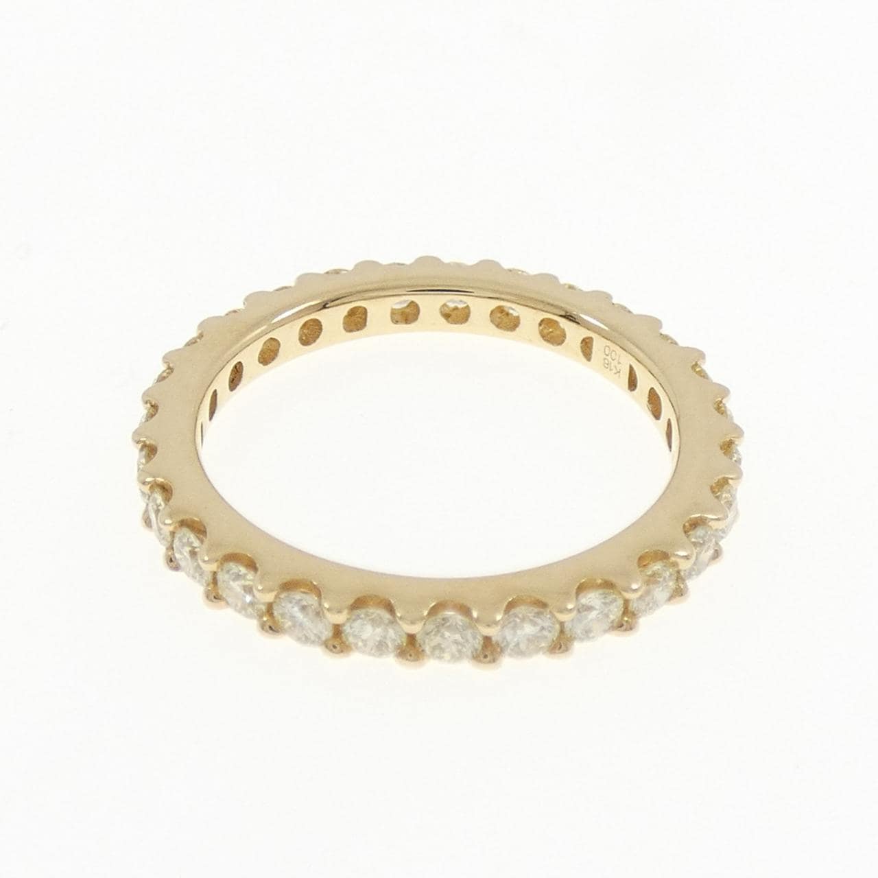 K18YG フルエタニティ ダイヤモンド リング 1.00CT